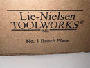 Cardboard box with 'Lie-Nielsen Toolworks Inc.' branding and product name.
