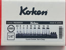Koken made in Japan Z-series RS2300XZ/9 6 Point METRIC Semi-Deep Socket Set 5.5 mm - 14 mm Range