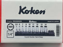 Koken made in Japan Z-series RS2300XZ/9 6 Point METRIC Semi-Deep Socket Set 5.5 mm - 14 mm Range