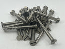 25 New Old Stock 3" Long Heavy Duty Wood Screws 1/2" diameter Slot Head