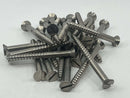 25 New Old Stock 3" Long Heavy Duty Wood Screws 1/2" diameter Slot Head