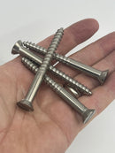 25 New Old Stock 3" Long Heavy Duty Wood Screws 1/2" diameter Slot Head