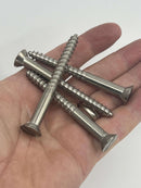 25 New Old Stock 3" Long Heavy Duty Wood Screws 1/2" diameter Slot Head