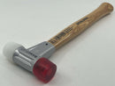 HALDER Germany 30mm Soft Face Mallet Red and White c/w Hickory Handle No. 3968.030