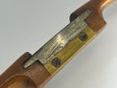 Near Mint F.H. Caton Early 1900s Beech Wood Spoke Shave with Flat Brass Sole Plate - Un-Used 9-1/4" Overall