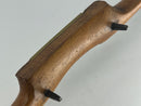 Near Mint F.H. Caton Early 1900s Beech Wood Spoke Shave with Flat Brass Sole Plate - Un-Used 9-1/4" Overall