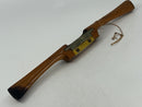 Near Mint F.H. Caton Early 1900s Beech Wood Spoke Shave with Flat Brass Sole Plate - Un-Used 9-1/4" Overall