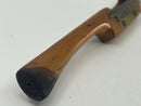 Near Mint F.H. Caton Early 1900s Beech Wood Spoke Shave with Flat Brass Sole Plate - Un-Used 9-1/4" Overall
