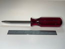 New Old Stock WRIGHT USA 1/4" x 4" Flare Tip Slotted 3 Flute Handle Screwdriver