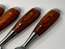 Pristine Un-Used 5 pc  CHESTNUT TOOLS by Lee Valley Perfect Pattern Bevel Edge Chisel Set