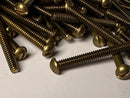 Box of brass machine screws on a white background Cardon Tools