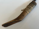 Antique First Nations Hand Made Crooked Knife with Carved Symbols 
