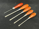 Pristine Un-Used 5 pc  CHESTNUT TOOLS by Lee Valley Perfect Pattern PARALLEL TIP SCREWDRIVERS for WOODWORKING