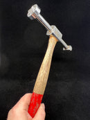 Unusual Chromed  2lb FLEUR-DE-LIS Timber / Log  Marking Hammer