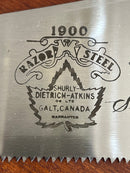 New Old Stock 1960s SHURLY-DIETRICH-ATKINS Galt Canada RAZOR STEEL 26" 8 Point Cross Cut Saw 
