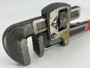 New Old Stock 1960s SUPER EGO made in Spain 14" Stillson Type Pipe Wrench 1-1/2" Cap. 