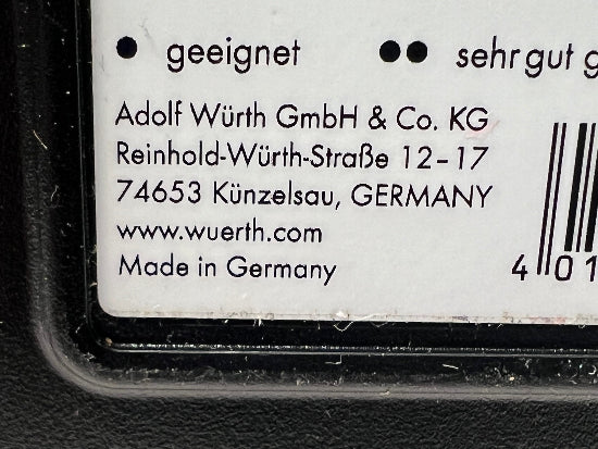 Wurth Germany METRIC 6PC Countersink Set 6.3-20.5mm  BLUE RING HSS 90° DIN 335 C ZEBRA Premium
