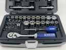 New Old Stock EXPERT by FACOM E031813 - 1/4 and 3/8" Drive 43pc Metric and Imperial Ratchet / Socket set 12pt - Cardon Tools