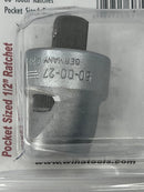 Wiha 1/2" drive Pocket sized Pro Series 60 Tooth Ratchet Unit with Reversing Thumb Wheel 