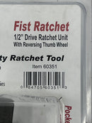 Wiha 1/2" drive Pocket sized Pro Series 60 Tooth Ratchet Unit with Reversing Thumb Wheel 