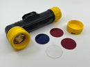 New Old Stock FULTON USA Made MX-212/U Angle Flash Light - Includes coloured lenses -2x D Cell