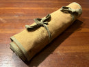 New Old Stock  1950's Vintage Heavy Duty Canadian Military Canvas and Leather Tool Roll - Cardon Tools