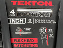 New Old Stock TEKTON 6pc Flex-Head RATCHETING Double Box End Wrench Set 5/16" - 3/4" 