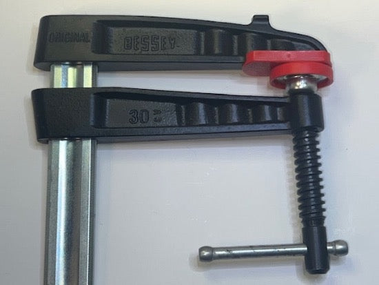 New Old Stock BESSEY made in Germany Heavy Duty  Cast Iron Screw Clamp with Tommy Bar 12"x 5-1/2" - Cardon Tools