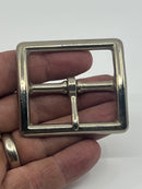 New Old Stock North & Judd USA made No. 899 1-3/4" Nickel Plated SOLID Brass Belt Buckle 