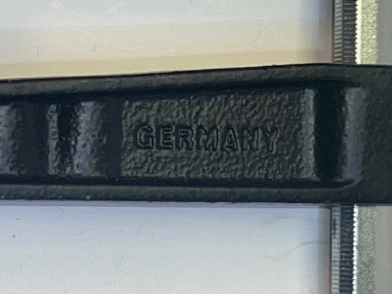 New Old Stock BESSEY made in Germany HD  Cast Iron Screw Clamp with Tommy Bar 10" x 4.75" - Cardon Tools