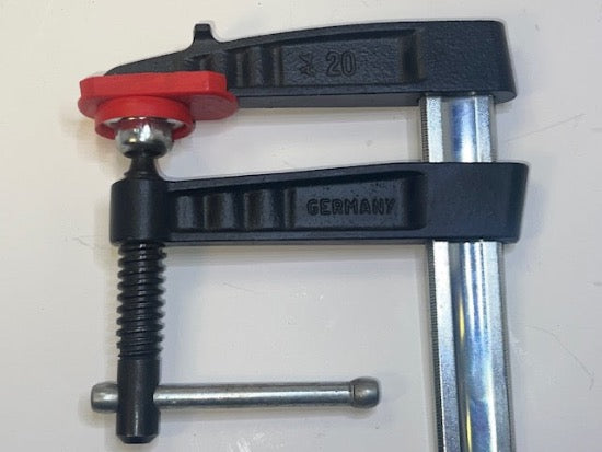 New Old Stock BESSEY Germany TG20K HD  Cast Iron Screw Clamp with Tommy Bar 8" x 4" - Cardon Tools