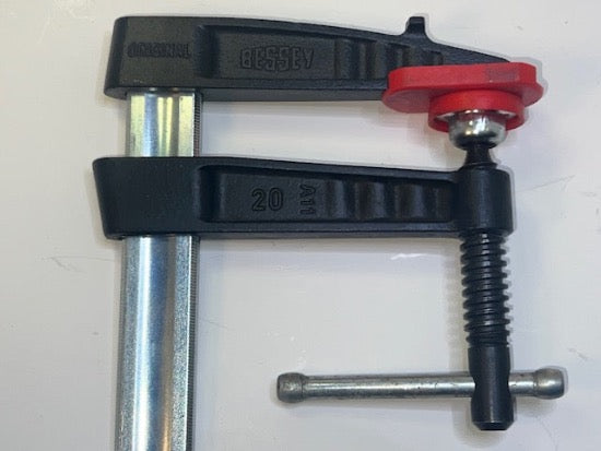 New Old Stock BESSEY Germany TG20K HD  Cast Iron Screw Clamp with Tommy Bar 8" x 4" - Cardon Tools