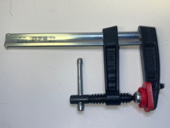 New Old Stock BESSEY Germany TG16K HD  Cast Iron Screw Clamp with Tommy Bar 6.25" x 3" - Cardon Tools