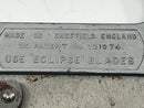 New Old Stock 1960s Eclipse Tools England SHEET SAW with 2 interchangeable Blades 