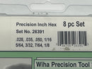 New Old Stock WIHA W. Germany Technicians Precision 8 pc HEX Driver Set .028" - 1/8"