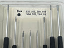 New Old Stock WIHA W. Germany Technicians Precision 8 pc HEX Driver Set .028" - 1/8"