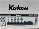 Koken made in Japan Z-series 1/4" Dr 6 Pt UNIVERSAL METRIC NUT GRIP Socket Set 8-14mm RS2441MZ/5