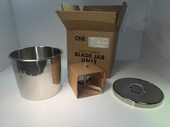 New Old Stock 1960's BARD PARKER Stainless Steel 6" Diameter Canister with Lid ( Medical Blade Jar) - Cardon Tools