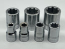 New Old Stock 7pc  WILLIAMS USA made 8 Point 1/2" Dr. Socket Set 5/16" to 7/8" Range - Discontinued