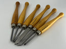 Vintage Lee Valley Tools 6pc Miniature Wood Lathe Turning Tool Set ( Skews, Scrapers, Parting Tool etc) - Discontinued