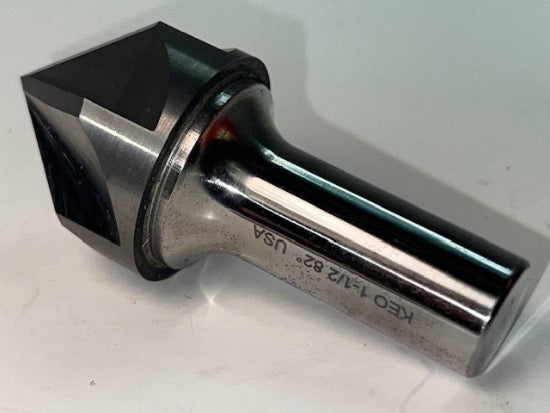 KEO USA Made  1 1/2" x 82 deg 6 flute SOLID Carbide  COUNTERSINK 55800 3/4" Shank - Cardon Tools