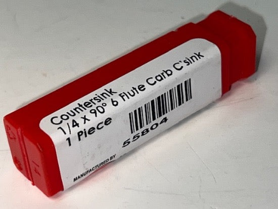 KEO USA Made 55804  1/4" Size, 1/4" Shank , 90° CARBIDE  Six Flute Countersink - Cardon Tools