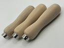 3 New Old Stock 5"  LUTZ Waxed Vermont Birch Hardwood File / tool Handle with Short Ferrule 
