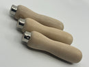3 New Old Stock 5"  LUTZ Waxed Vermont Birch Hardwood File / tool Handle with Short Ferrule 