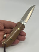 Stunning Short Double Edged Hollow Ground Vintage Mike Silvey Short Fixed blade Knife 