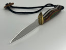 Beautiful Vintage ( 1995)  Hand Made Eric Seguin 3-5/8" Blade Fixed Blade Knife with Sheath Made in Canada