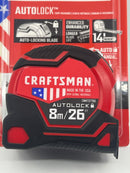 New Old Stock (2019)  CRAFTSMAN USA made Heavy Duty AutoLock 8m / 26' Tape Measure
