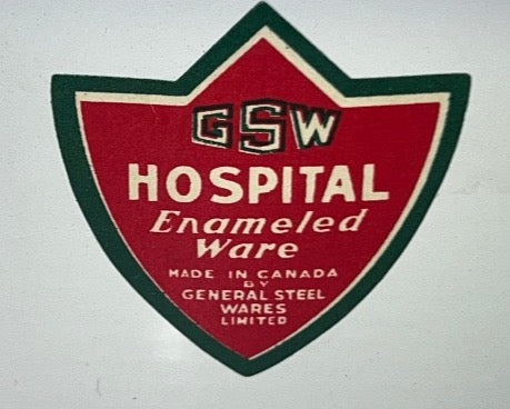 New Old Stock 1960's GSW General Steel Ware  Canada 15" HOSPITAL Enamel Wash Basin - Cardon Tools