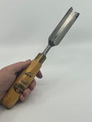 Vintage Marples UK made Heavy Duty 30mm Firmer Gouge c/w Box Wood Handle - Great LOGO on handle