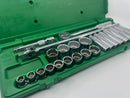 New Old Stock SK Tools USA made SUPERKROME 23 pc 1/2" Socket Set IMPERIAL